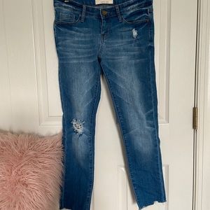 Distressed Cafe Denim Jeans